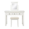 Velvora Home — Chantilly White 3-Drawer Dressing Table