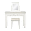 Velvora Home — Chantilly White 3-Drawer Dressing Table