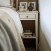 Velvora Home — Chantilly Warm White Narrow Bedside Table