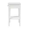 Velvora Home — Chantilly Warm White Narrow Bedside Table