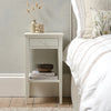 Velvora Home — Chantilly Warm White Narrow Bedside Table