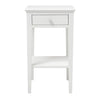 Velvora Home — Chantilly Warm White Narrow Bedside Table
