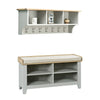 Chester Dove Grey Hallway Shoe Bench Set — Velvora Home